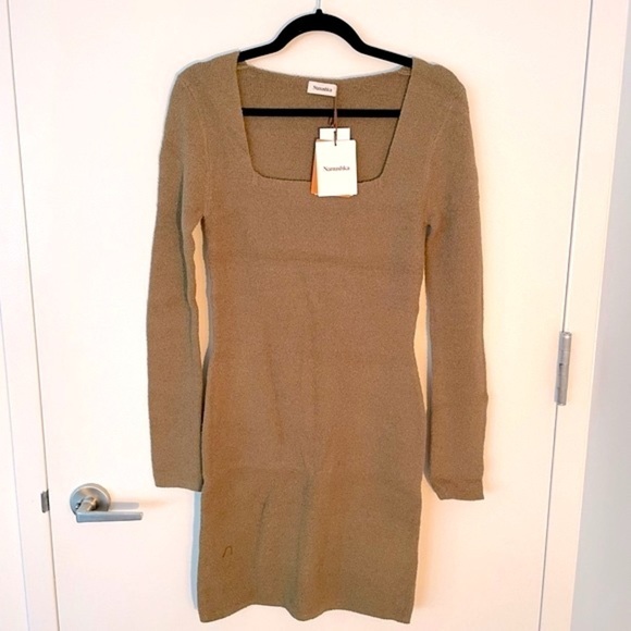 Nanushka Leah mini dress in army green NWT - Picture 7 of 11
